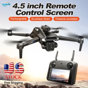 Drone 4K HD Brushless Motor Avoidance Drones with 4.5" Screen On Control Dual Cameras Quadcopter Gifts For Children and Adults