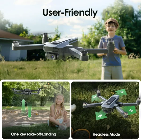 WeFone WF20 1080P FPV Drone, 5G, Foldable, Brushless, Altitude Hold, 3D Flips, 2 Batts,C0. - Image 4