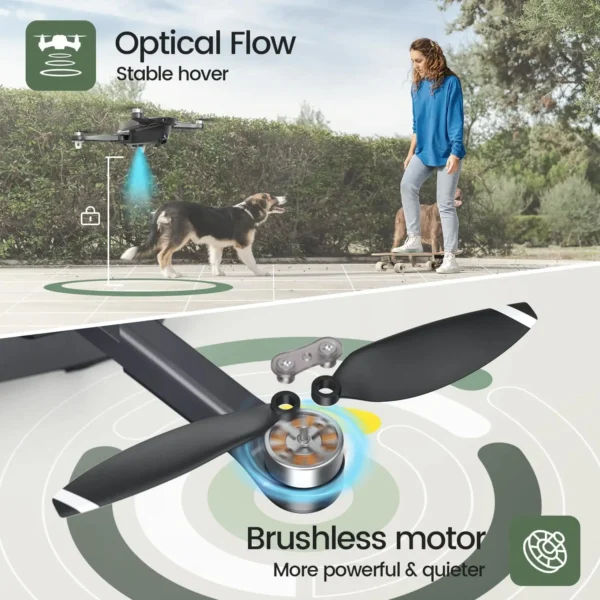 Holy Stone HS175D 4K Camera Drone: Foldable, GPS, 46 min flight, headless mode, altitude hold, circle fly,C0. - Image 5